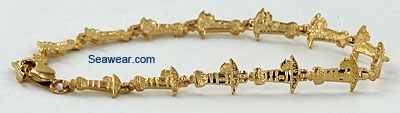 14kt gold lighthouse bracelet