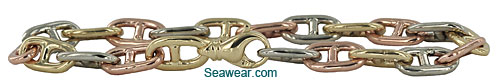 nautical marine anchor link bracelet