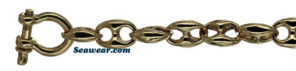 mariner puffed anchor link bracelet
