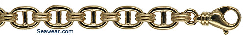 14k gold mariner link anchor bracelet