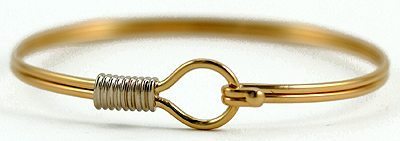 14kt two tone pelican hook bracelet