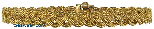 three strand turks head bracelet seven inch length