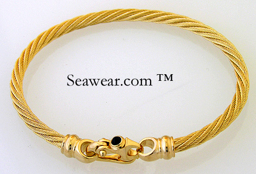 14K Cable Bracelet, Yellow Gold | Island Sun Jewelry Beach Haven NJ