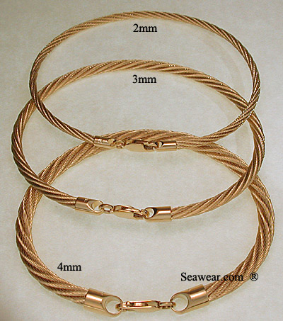 gold cable jewelry