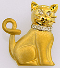 gold and diamonds top cat jewelry necklace slide pendant