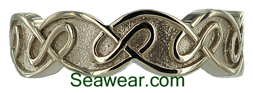 Celtic eternal knot wedding ring