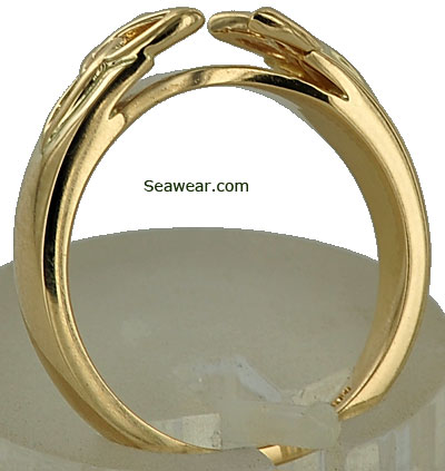 gold trinity knot engagement ring setting