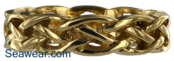 polished Celtic woven wedding band