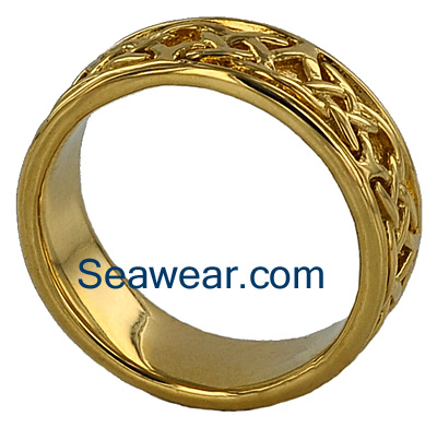 Celtic binding chain of love wedding band