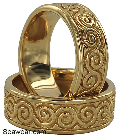 new grange spiral wedding bands