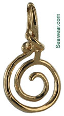 gold newgrange spiral pendant