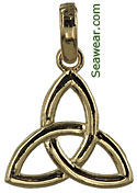 small trinity knot pendant necklace pendant or bracelet charm