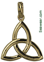 medium sized trinity knot necklace pendant