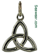 14kt white gold trinity knot necklace pendant