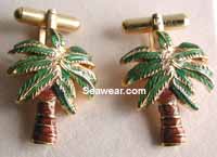 kokomo palm tree cuff links