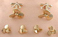 propeller cufflink and studs