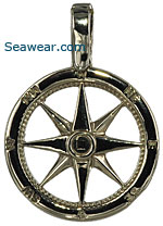 white gold compass rose jewelry