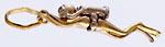 gold two tone diver charm