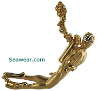 male scuba diver pendant