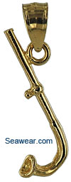 3D snorkle charm in 14kt gold