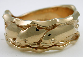 dolphin wedding band