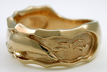 dolphin wedding band