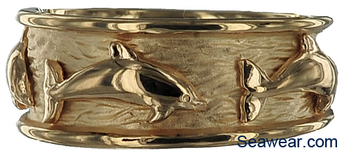 dolphin wedding band