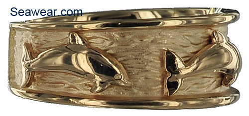 dolphin porpoise wedding band