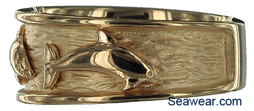 dolphin porpoise wedding band