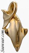 14kt dolphin pendant with hooped tail