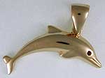 Seawear 14kt solid dolphin necklace pendant