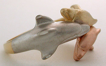 diamond cuts on white dolphin