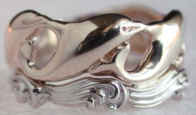 dolphin wedding band