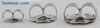 14kt white gold ear nuts for post earrings