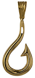 14k tribal fish hook