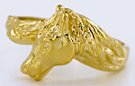 14kt horse ring