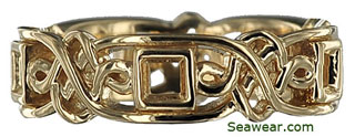 Celtic Princess cut diamond band