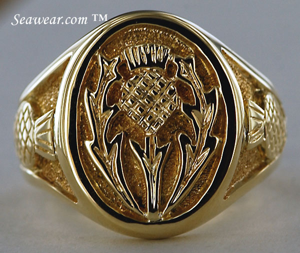 signet Thistle ring