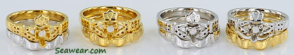 Claddagh wedding sets