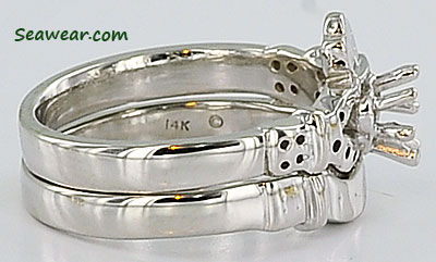 Claddagh wedding set