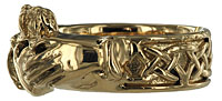 Irish Warrior Claddagh band ring