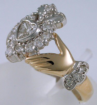 diamond Claddagh ring