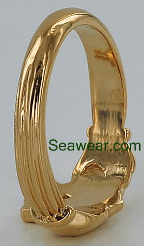 gold Claddagh ring