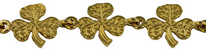 14kt shamrock bracelet