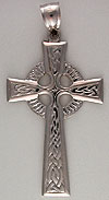 14k white gold Celtic Cross