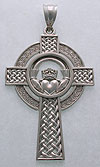 14kt WHITE gold Celtic corss