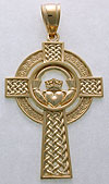 14kt gold Celtic cross