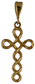 14k gold twisted Celtic cross by Seawear.com