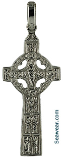 14k white gold Clonmacnoise Scriptures Cross