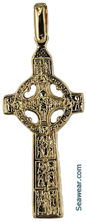 14kt gold Clonmacnoise Scriptures Cross